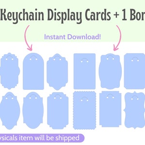 30 Keyring Display Card Svg Bundle, Keyring Display Card Template, Keychain  Packaging, Key Ring Tag, Keychain Holder Svg, Cut Files Cricut 