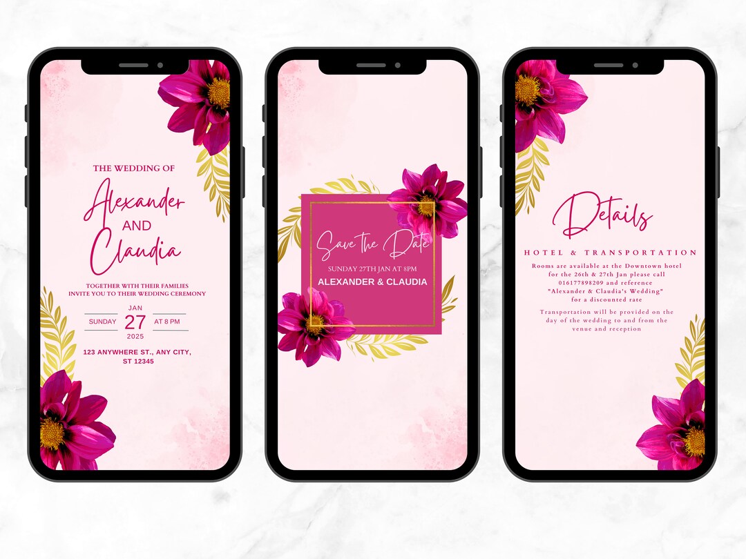 Wedding Invitation Digital Wedding Invitation Template Etsy