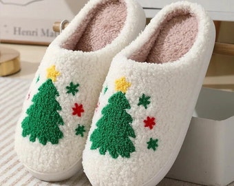 Christmas Tree Slippers, Women’s House Shoes