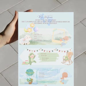 Pôster editável de marco do bebê | Decoração de pôster para berçário | Modelo editável do Canva | Lembrança do primeiro ano do bebê