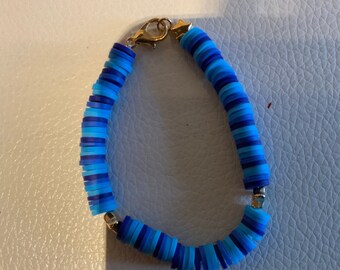 VENETIAN BLUE FLOWERS Vintage Style Beaded Bracelet by Colleen - Etsy