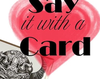 Viking Anniversary Card Nordic Warrior Art Norse Mythology Inspired Romantic Greeting