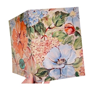 Biglietto d'auguri floreale - Biglietto di auguri botanico vuoto 7x5, disegno floreale illustrato, biglietto di ringraziamento o di compleanno, elegante arte della natura