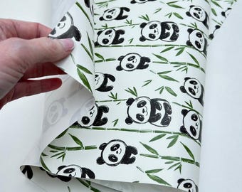 Panda Geschenkpapier - Bambuswald, umweltfreundliche Geschenkverpackung