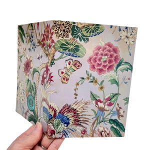 Biglietto d'auguri con motivo floreale - Biglietto di auguri botanico vuoto, elegante disegno floreale illustrato, biglietto di compleanno o di ringraziamento per lei
