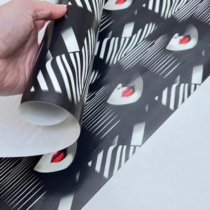 Red Lips Wrapping Paper: Retro Glam Art Deco Gift Wrap
