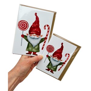 Santa Christmas Card – Funny Red Suit Festive Design, Blank Inside Holiday Card, Retro Xmas Gift, Cool Male Santa Greeting Card, Fun Cards