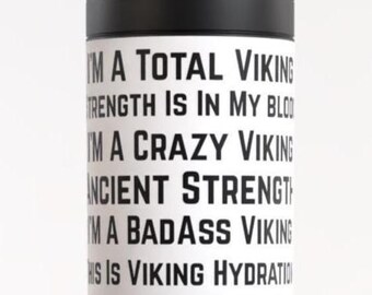 Norse Mythology Travel Mug Viking Warrior Coffee Cup Nordic Drink Tumbler