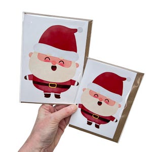 Ho Ho Ho Santa Card Funny Christmas Greeting Festive Gift Blank Inside Holiday Stationery, Blank Inside 6x4 or 7x5inch and more Cute Cards