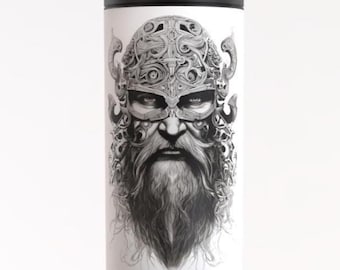 Viking Travel Mug Nordic Warrior Tumbler Norse Mythology Coffee Cup Viking Gift For Him