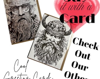 Viking Valentine Card Nordic Warrior Love Greeting Norse Mythology Romantic Gift