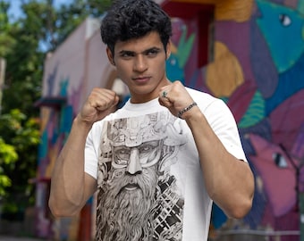 Viking Warrior T-Shirt: Norse Mythology Graphic Tee, Black Streetwear