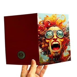 Biglietti d'auguri Freaky Guy - Biglietto d'auguri vuoto con personaggio audace, biglietto di compleanno o di ringraziamento in stile punk pop art, carta da lettere illustrata per lui