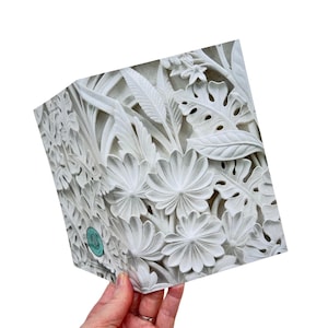 White Leaves Greeting Card – Blank Minimal Leaf Design, Botanical Stationery, Elegant Thank You or Birthday Card, Nature Note Card
