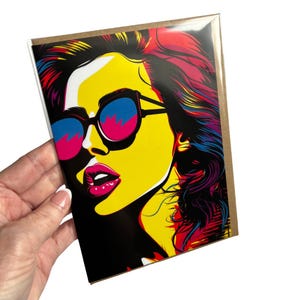 Biglietto d'auguri "Sono super cool" - Biglietto d'auguri vuoto e originale, ragazzo divertente illustrato, biglietto di compleanno o di ringraziamento alla moda, arte fantastica per lui