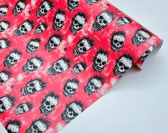 Punk Rock Skull Wrapping Paper – Edgy Gothic Gift Wrap