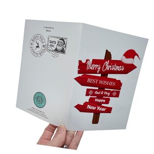 Merry Christmas Card: Holiday Greetings, 7x5&quot; Blank Inside