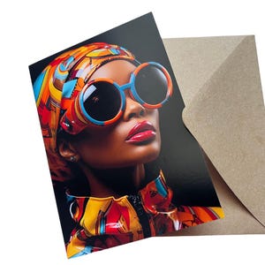 Fashion Beauty Grußkarten - leere stilvolle Briefkarten-Set, bezaubernde Geburtstags- oder Danksagungskarten, illustrierte schicke Kunst für Sie
