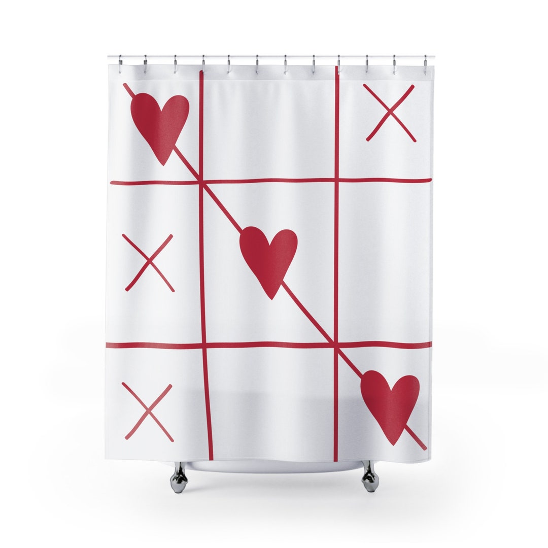 Shower Curtains Love Shower Curtains Pink Curtains Cute Etsy