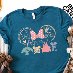 Disney Girls Trip Shirt, Minnie Tinkerbell 2025 Trip Shirt, Girls Trip Disney Shirt, Woman Disney Trip Shirt, Disney Girlfriend Group Shirts
