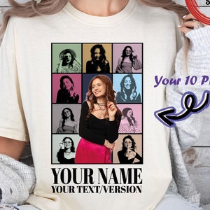 Comfort Colors®Custom Eras Tour Shirt, Personalized Your Image Eras Tour Shirt, Era Theme Custom Photo Tee, Custom Photo Birthday Party Gift