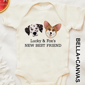 New Best Friend Onesie®, Protected By Dog Onesie®, Custom Dog Name Onesie®, Dog Name Onesie®, Baby Shower Gift, Newborn Baby Gift, Pet Name