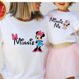 Minnie or Minnie Me T-Shirt – Family Matching Vacation Shirt, Mommy and Me Disney Shirt, Mom And Daughter Matching Shirt, Minnie Mouse Tee