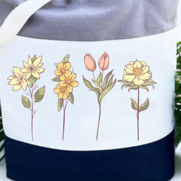 Floral Tote Bag, Flower Tote Bag Aesthetic, Cloth Bag, Bag, Totebag, Totebags, Aesthetic Tote Bag, Shopping Bag, Bags, Tote, Tote Bag Flower