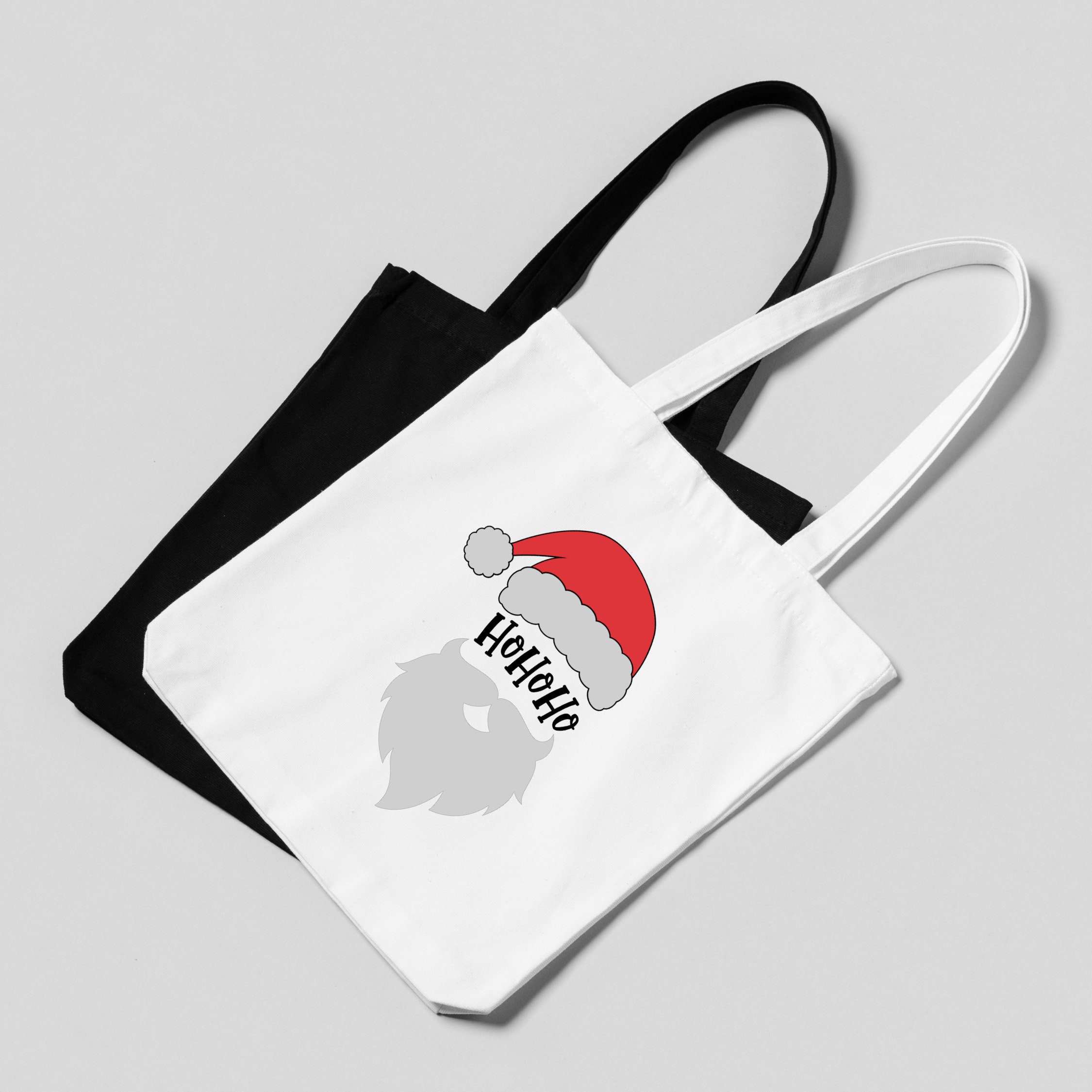 Ho Ho Ho Christmas Santa Tote Bag, Reusable Christmas Bag Gift