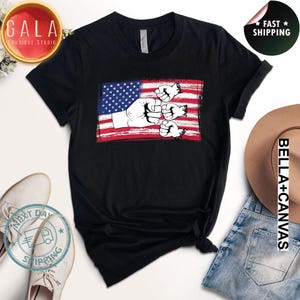 Personalized Papa Shirt – Custom Fist Bump with Grandkids Names, Grandpa T-Shirt for Father s Day, Birthday, or 4th of July US
