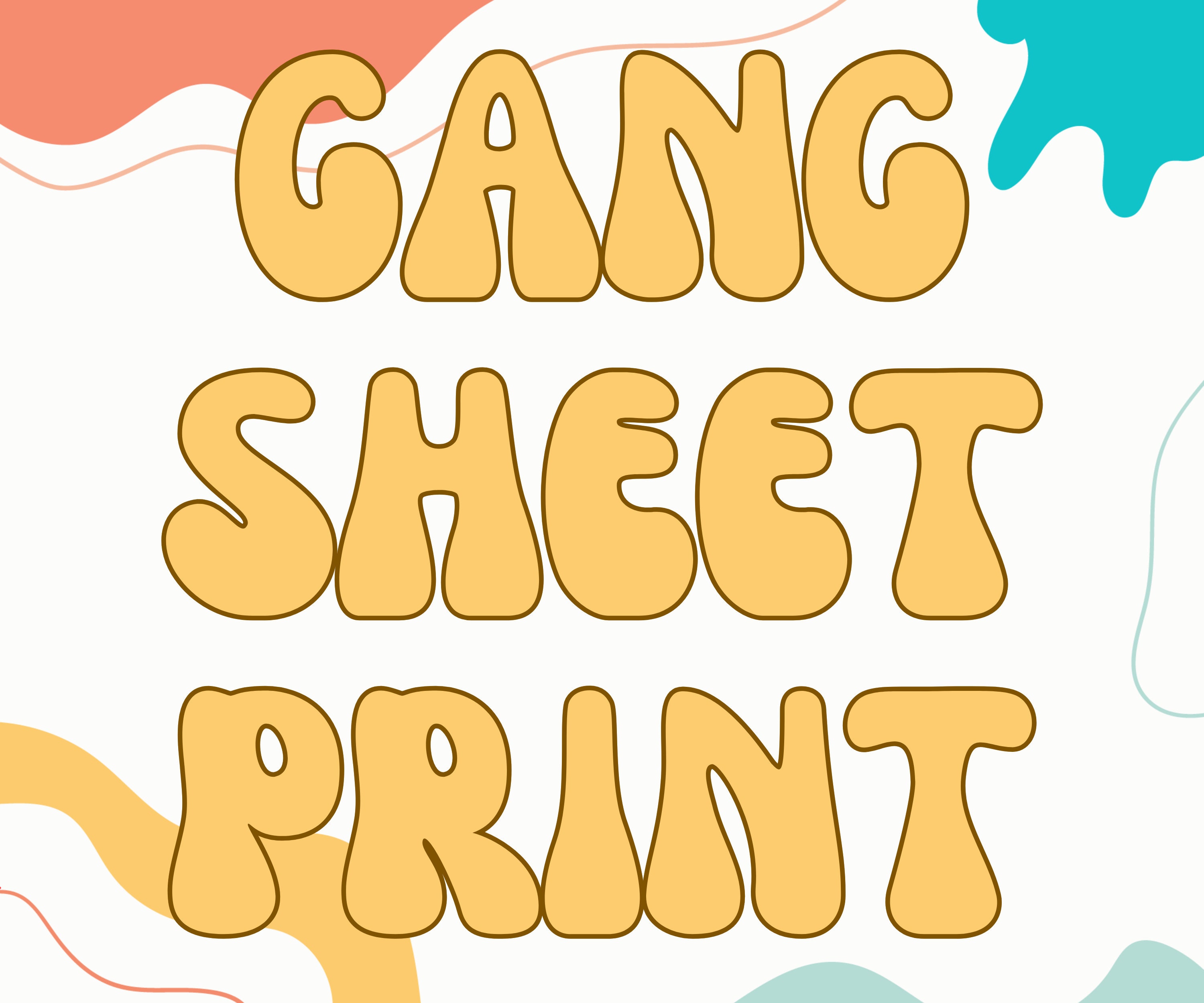 All Natural Simply Thick **POCKET SIZE GANG SHEET** (SCREEN PRINT IRON ON  TRANSFER SHEET ONLY) Set of 6 – Handmade by Toya