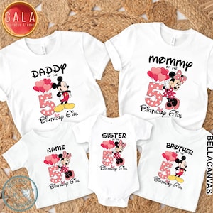 Custom Minnie Birthday Shirt – Personalized Minnie Mouse Birthday Girl Shirt – Toddler & Family Matching Birthday Tees