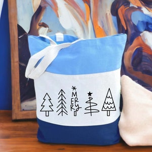 Christmas Tote Bags, Holiday Tote Bag, Tree Tote Bag, Shopping Tote, Christmas Shopping Tote, Christmas Tree Tote Bag, Tote Bag Aesthetic