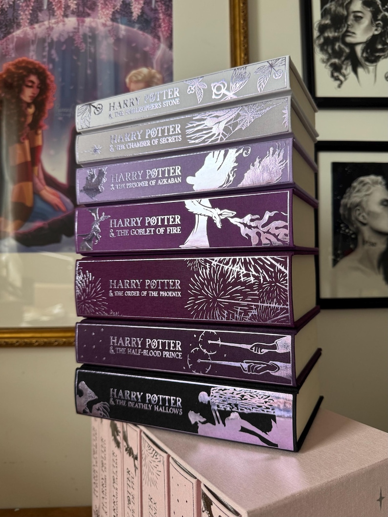 Harry Potter English Book Set (rebind, customizable handmade special edition) image 3