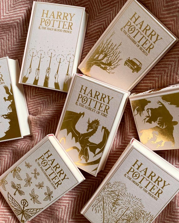 Harry Potter English Book Set (rebind, customizable handmade special edition)