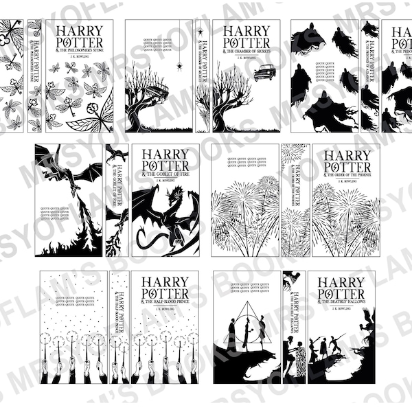 Design de capa de Harry Potter (arquivos SVG) para encadernação e reencadernação de livros