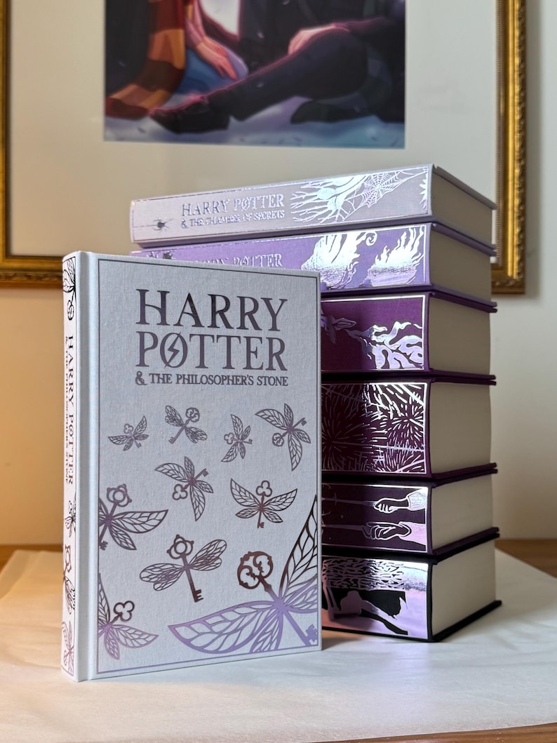 Harry Potter English Book Set (rebind, customizable handmade special edition) image 6