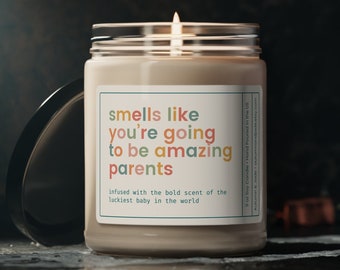 New Parent Gift, Gift for New Parents, New Mom Gift, New Dad Gift, Cute Baby Shower Gift, Pregnancy Gift, Funny Candle for Expecting Mom
