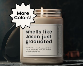 Custom Graduation Gift, Bachelors Graduation Gift, Masters Graduation, Nursing School Grad, Funny Grad Candle, PHD Graduation, College Grad