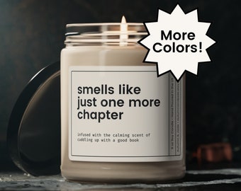 One More Chapter Candle, Gift for Avid Reader, Gift for Book Lover, Author Gift, Reading Candle, Birthday Gift for Reader, Gift for Bookworm