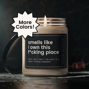 New Homeowner Gift, Housewarming Candle, Closing Day Gift, Funny New House Gift, Condo Owner, Closing Gift for House, House Warming Gift image 1