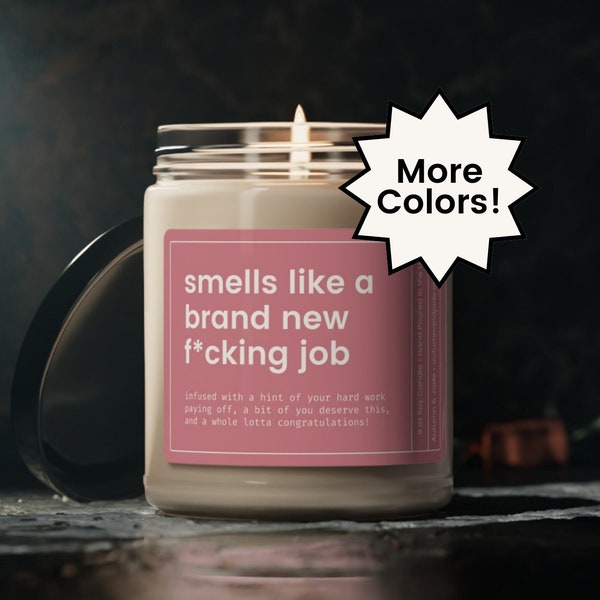 New Job Gift, Funny New Job Candle, Gift for New Job, Promotion Gift, Quitting Gift, New Job Acceptance Coworker Gift, Smells Like a New Job