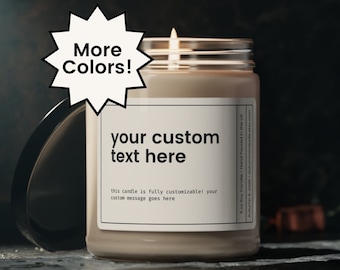 Custom Candle, Personalized Gift, Custom Christmas Gift, Custom Birthday Gift, Funny Custom Candle, Custom Text Candle, Personalized Candle