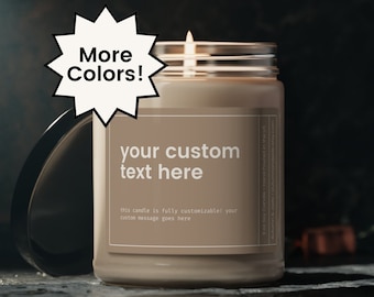 Custom Candle, Personalized Gift, Custom Christmas Gift, Custom Birthday Gift, Funny Custom Candle, Custom Text Candle, Personalized Candle