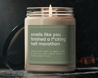 Half Marathon Gift, Half Marathon Candle, Gift for Half Marathon Runner, Half Marathon Gift for Friend, Funny Half Marathon, Runner Gift