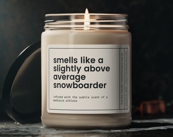 Snowboarding Candle, Gift for Snowboarder, Funny Snowboard Gift, Christmas Gift for Snowboarding, Snowboarding Birthday Gift, Snow Boarding