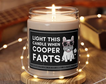 Custom French Bulldog Gift, French Bulldog Farts Candle, Funny Frenchie Gift, Frenchie Mom, Dad Gift, French Bulldog Lover Gift, Dog Lover