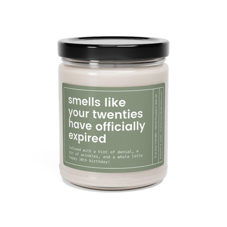 30th Birthday Candle, 30th Birthday Gift, Turning 30 Birthday Gift, Funny Birthday Gift, Dirty Thirty Candle, Best Friend Birthday Girl Gift image 6