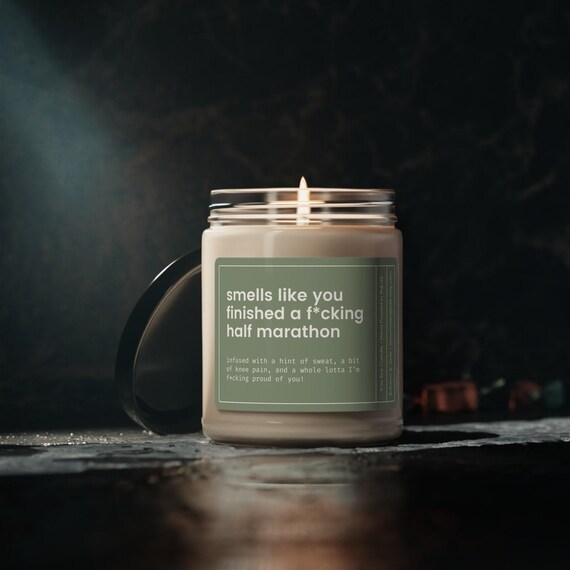 Half Marathon Gift, Half Marathon Candle, Gift for Half Marathon Runner, Half Marathon Gift for Friend, Funny Half Marathon, Runner Gift