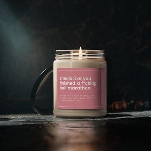 Half Marathon Gift, Half Marathon Candle, Gift for Half Marathon Runner, Half Marathon Gift for Friend, Funny Half Marathon, Runner Gift